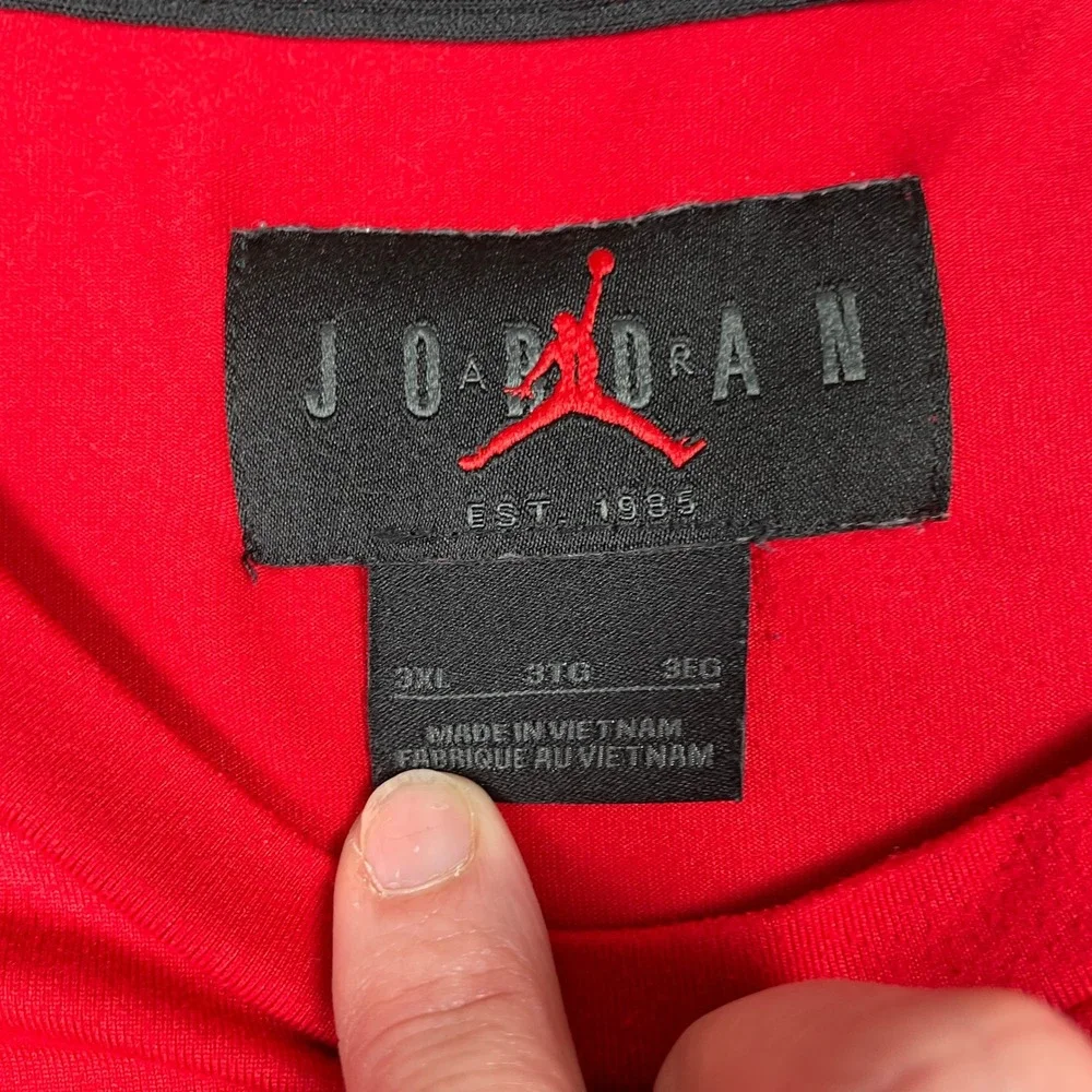 Jordan Shirt Mens 3XL Red Athletic Dri-FIT Long Sleeve Lightweight DQ7901-694
